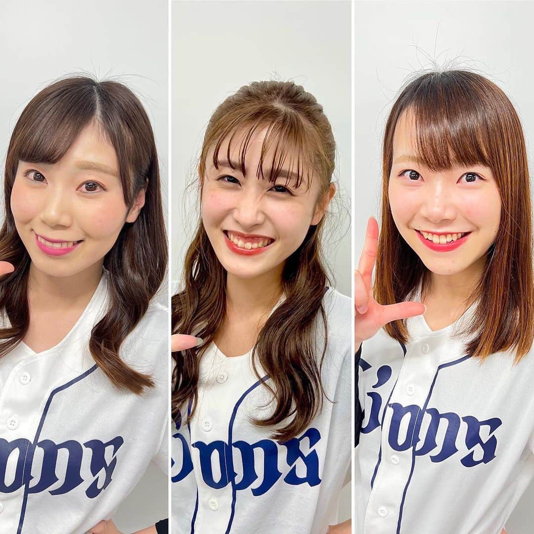 のインスタグラム：「2023継続メンバー💙 続いてはベテラン3人を紹介します！  ▶︎写真左から Natsumi・Kanna・Misato  #bluelegends #seibulions #埼玉西武ライオンズ」