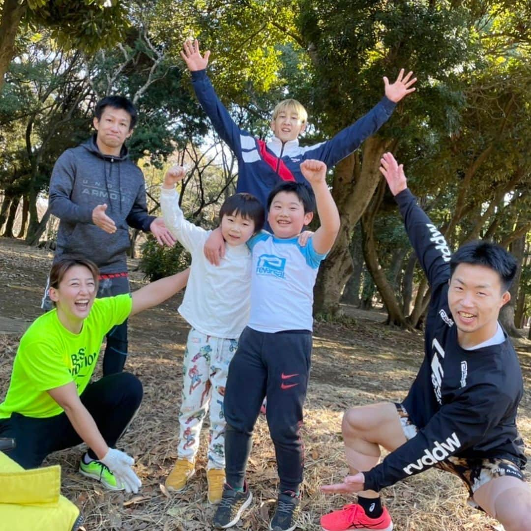 杉山しずかのインスタグラム：「RUN training with @arashi.okada  @yamatof0813  @km910723」