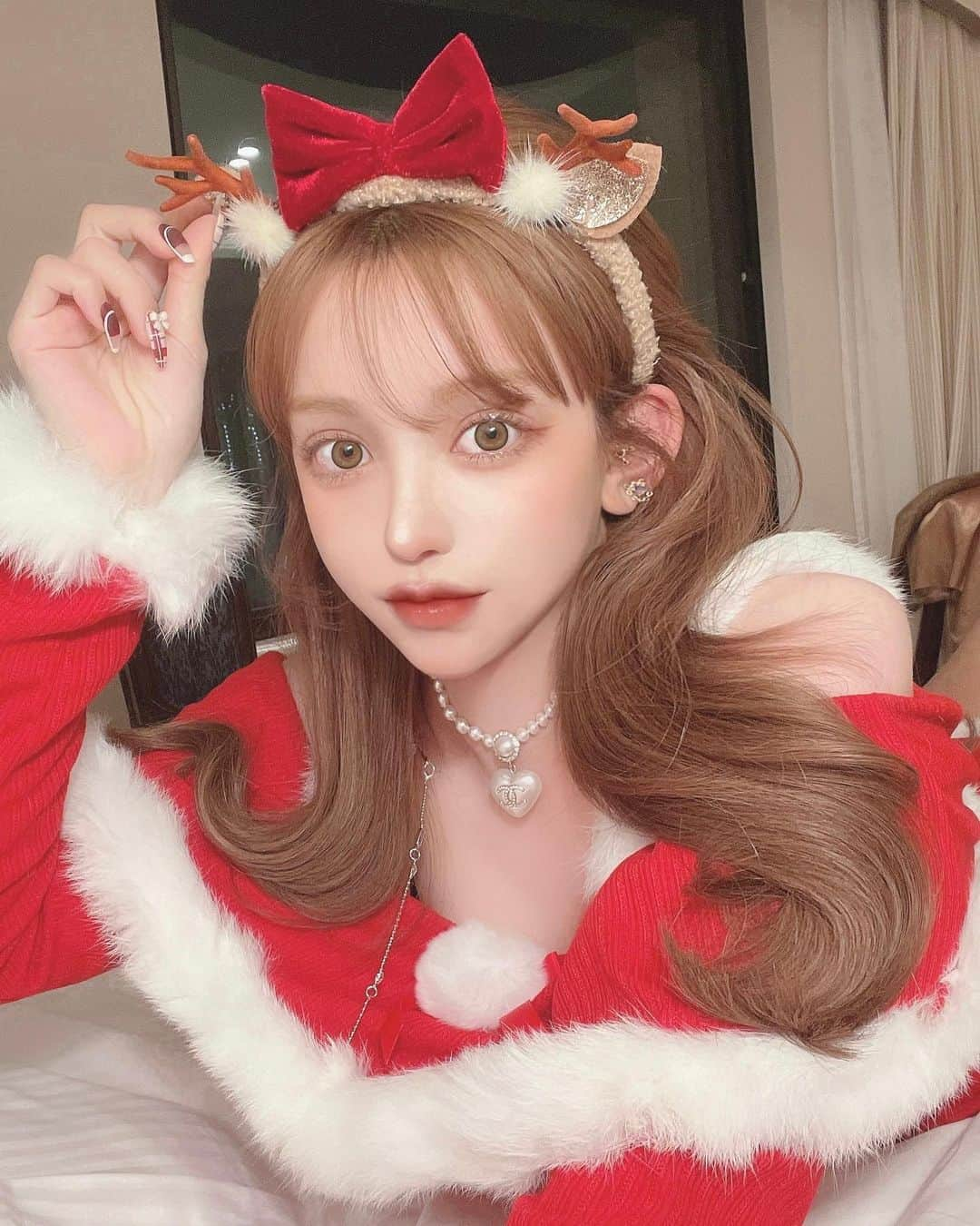 _lulushuのインスタグラム：「今年やってないから去年の🦌❤︎🎄ｻﾝﾀ」