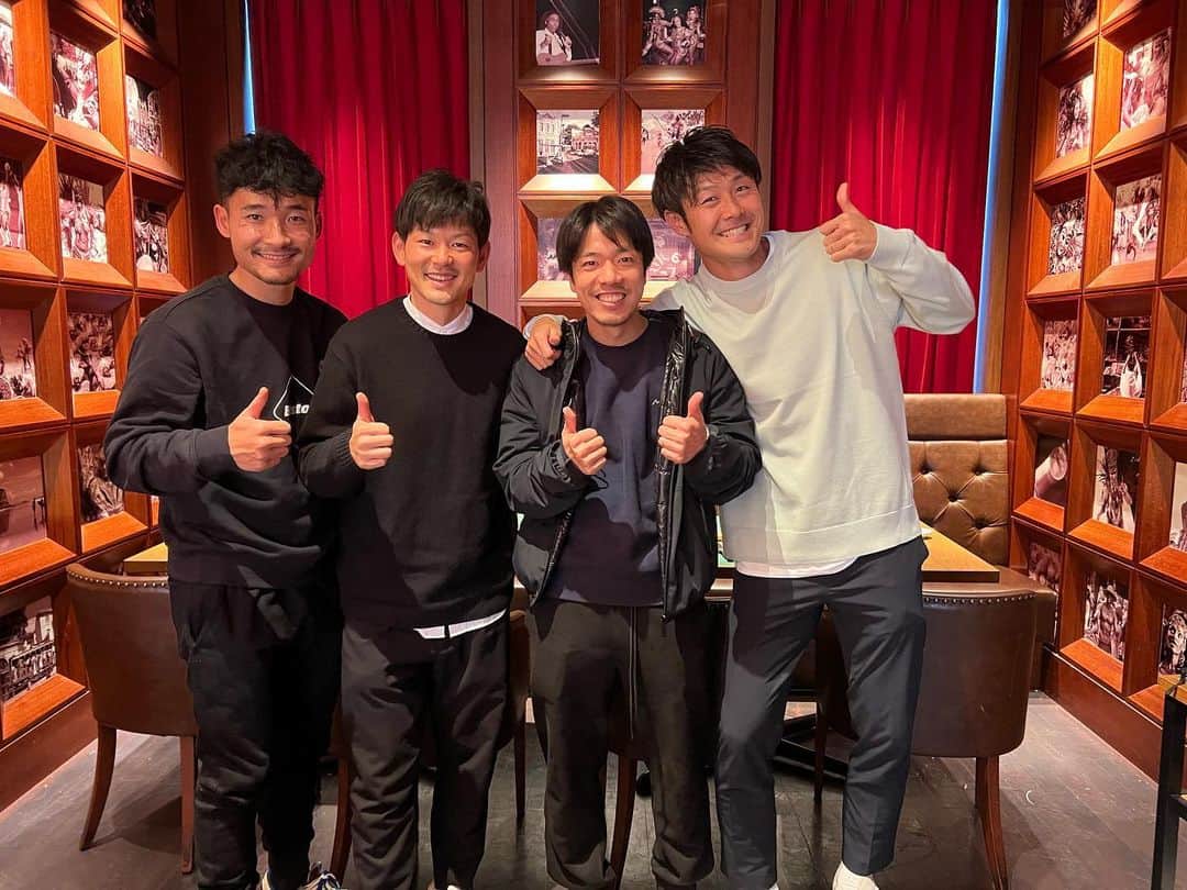 増田繁人のインスタグラム：「楽しい時間🍖  #ファジアーノ岡山 #上田康太 #喜山康平 #仲間隼斗 #増田繁人」
