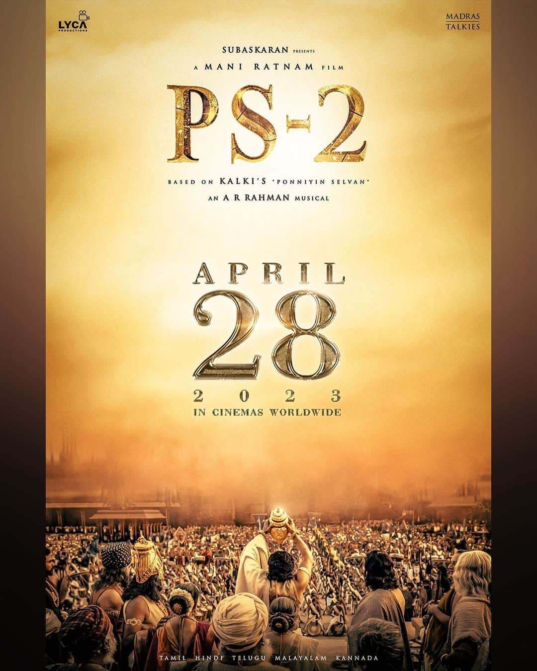 アイシュワリヤー・ラーイのインスタグラム：「✨The weight of the Chola Crown demands the strongest of heads!✨  #CholasAreBack #PS1 #PS2 #PonniyinSelvan #ManiRatnam @arrahman @madrastalkies @lyca_productions @tips @imax @primevideoin  @the_real_chiyaan @jayamravi_official @karthi_offl @r_sarath_kumar @trishakrishnan @aishu__ @sobhitad | Prabhu | @actorjayaram_official @joinprakashraj @rahman_actor | Jayachitra | @iamvikramprabhu @lal_director @ashwinkakumanu @radhakrishnan_parthiban @riyazkhan09 @r_varman_ | Thota Tharrani | @sreekar.prasad | Jeyamohan | @siva_ananth @ekalakhani | Vikram Gaikwad | @kishandasjewellery | Kumaravel | @gopiprasannaa @anandkrishnamoorthi @johnsoncinepro @theglassbox.publicity @gobeatroute」