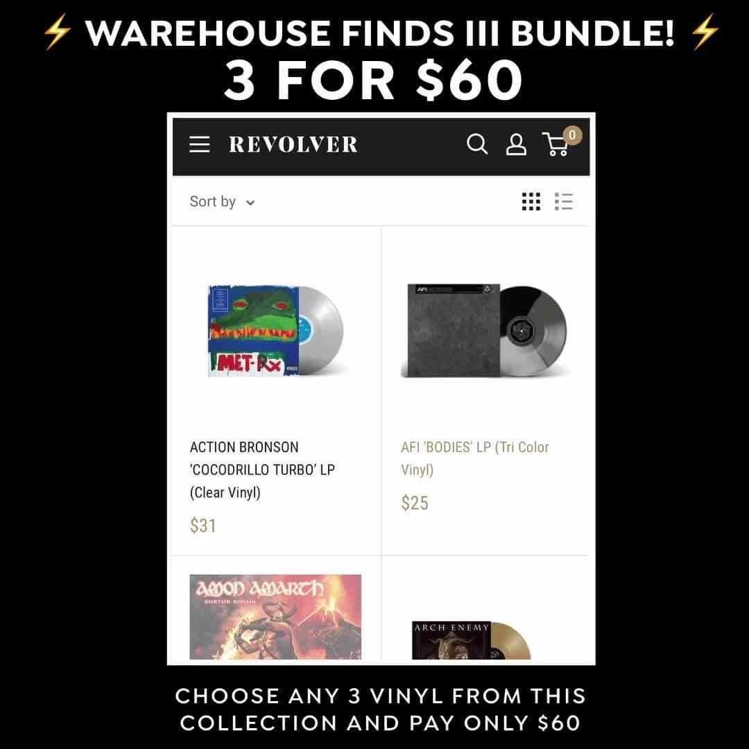 Revolverのインスタグラム：「⚡️Choose any 3 vinyl from this collection and pay only $60.   👁️Discounts automatically added to cart.   ⚡️ Ends midnight 12/30 est. - 🔗 Link in bio」