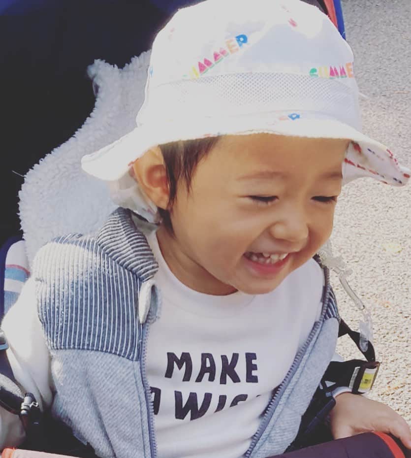 花原あんりのインスタグラム：「カモさんの動きがツボらしい🦆 #カモ #赤ちゃん #2歳 #男の子ママ」
