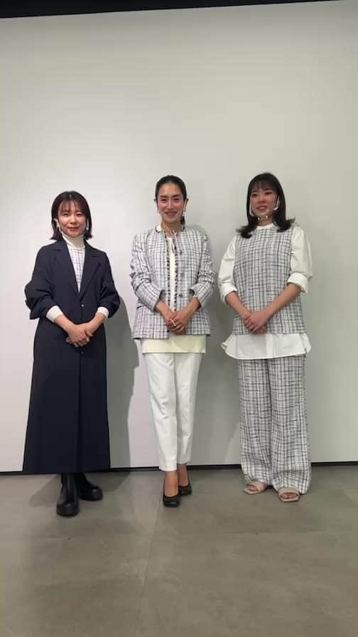 亀恭子のインスタグラム：「theory luxe Instagram LIVE 新作ツイードアイテムを中心に、この春おすすめのスタイリングをご紹介いたしました」