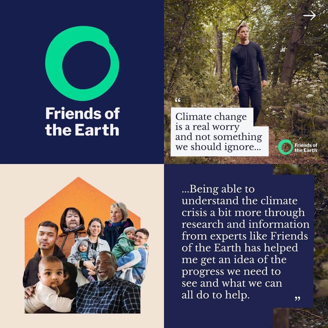 ウィル・ポールターのインスタグラム：「More than two-thirds of people in the UK say they’re worried about the climate crisis, in a survey by YouGov for Friends of the Earth, and a rising number of people across all generations are suffering from eco-anxiety – feelings of stress and fear about the future of the planet.  Given the energy crisis and the rising cost of living, @friends_earth have identified what's causing the problem, who's hit hardest and the solutions to lower our heating bills and our emissions that harm our planet. They’re powering a new grassroots movement, bringing together different groups that are united by a common goal - warm homes that don't cost the earth.  Friends of The Earth have also helped educate me on some of the changes I can make, for the sake of the environment in a way that is considerate of how climate change effects people on a global scale and in differing ways.  Find out more by following them here - @friends_earth」