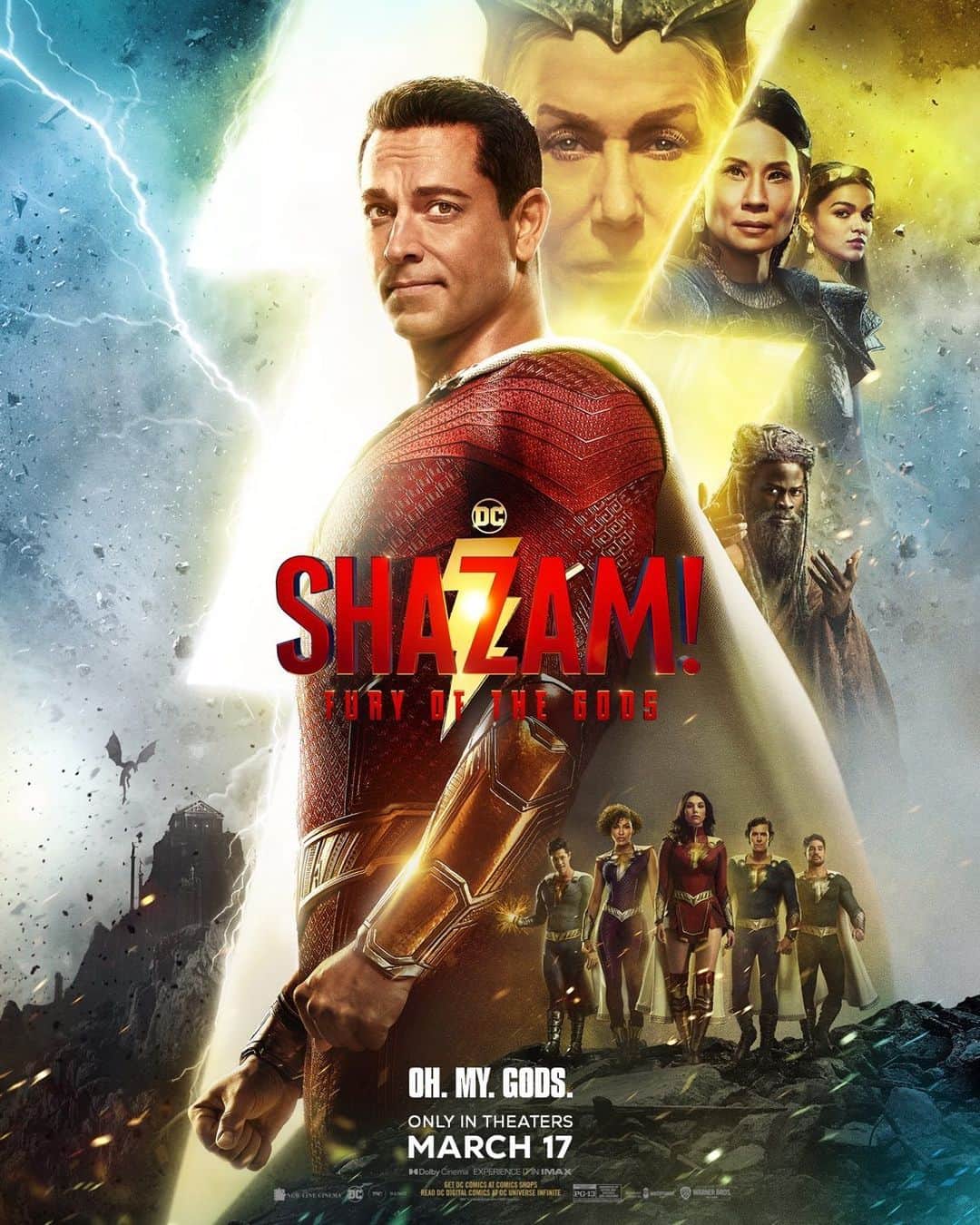 ジャイモン・フンスーのインスタグラム：「OH. MY. GODS. #ShazamMovie TRAILER TOMORROW.」