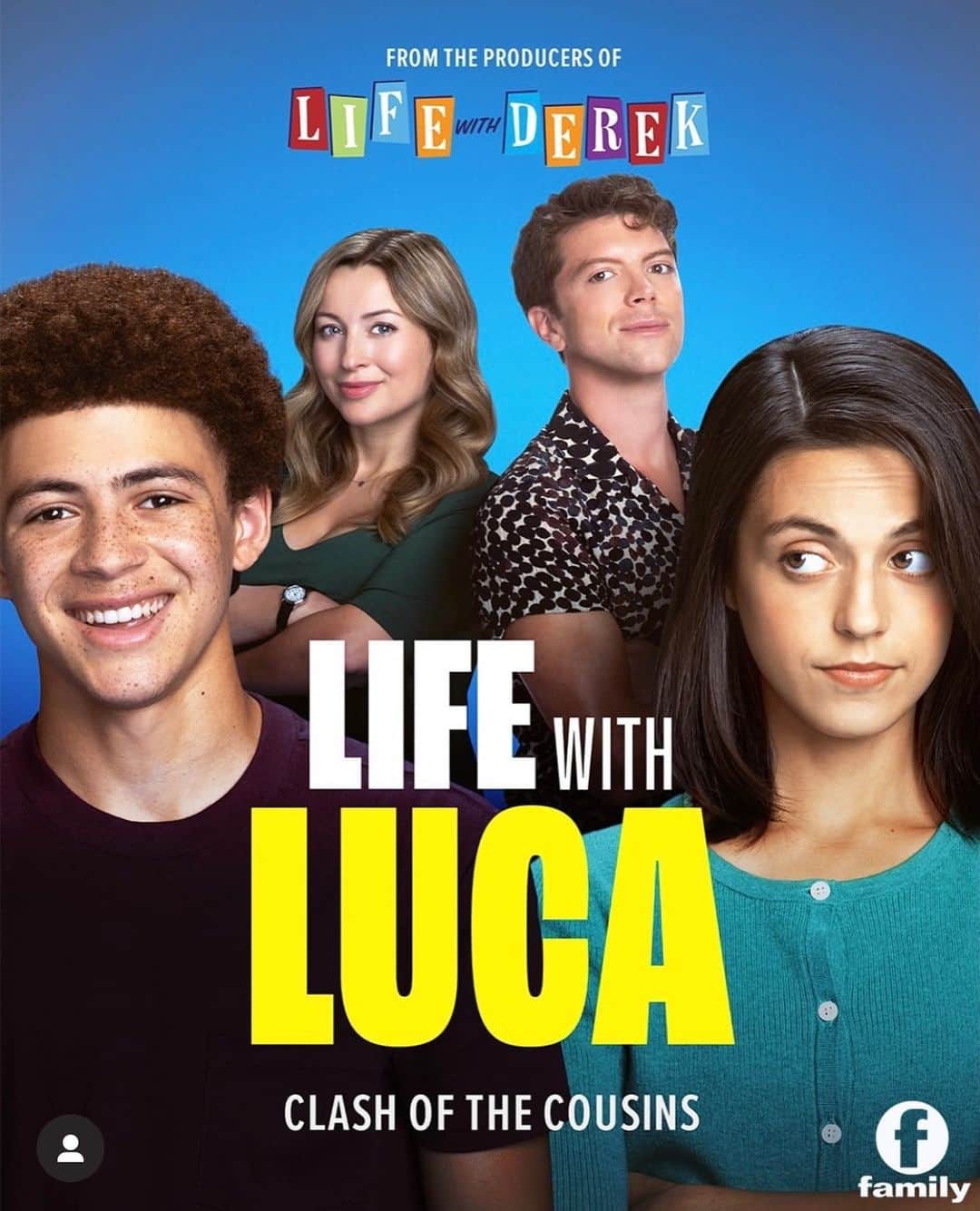 アシュリー・レガットのインスタグラム：「🍿 Who’s excited?! What was your favourite Life with Derek episode?   Repost from @family_channel  “It’s official - Derek and Casey are back! This time, with each of their own kids who can’t seem to get along. Sound familiar?  Get ready to reunite with your favourite step siblings in the Life with Luca movie premiere on Family Channel - February 20th at 7pm ET/PT.  #LifewithLuca #LifewithDerek”」