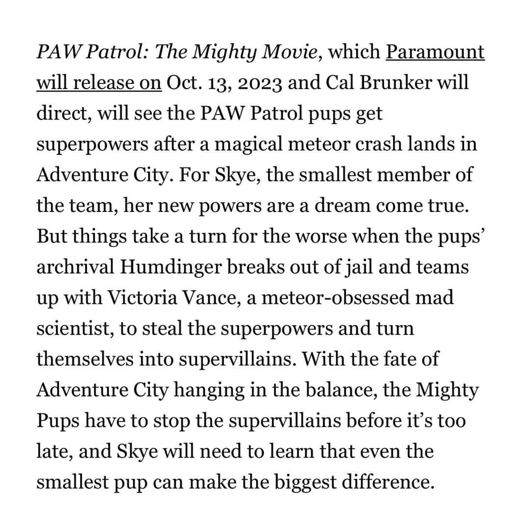 マケナ・グレースさんのインスタグラム写真 - (マケナ・グレースInstagram)「🐶💗🐾Paw Patrol:The Mighty Movie🐾💗in theaters Oct 13, 2023」1月26日 10時11分 - mckennagraceful