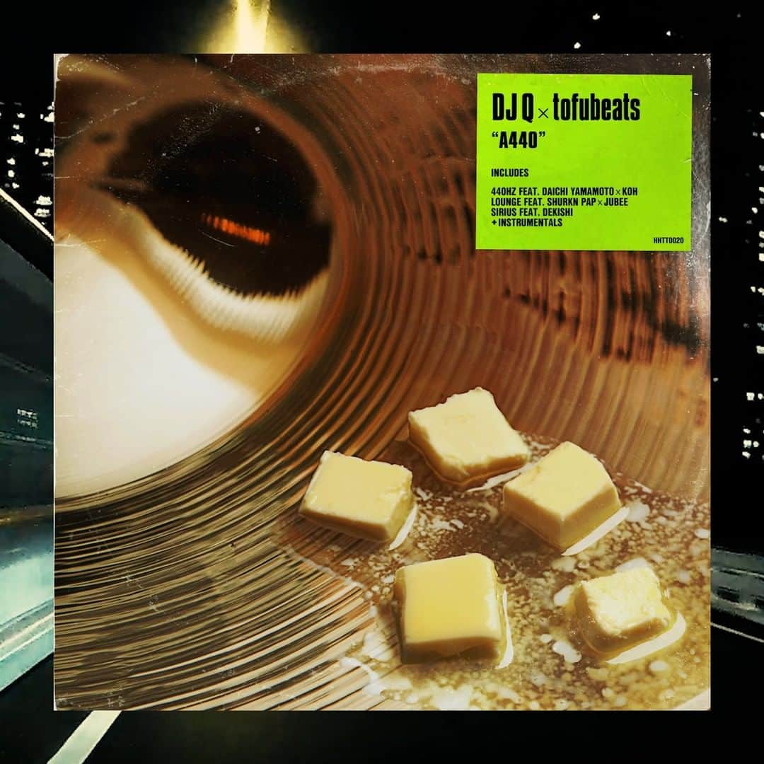 tofubeatsのインスタグラム：「DJ Q x tofubeats - A440 out now  https://orcd.co/hhtt0020   1.440hz (feat. Daichi Yamamoto x Koh)  2.Lounge (feat. Shurkn Pap x JUBEE)  3.Sirius (feat. DEKISHI)  4.440hz (instrumental)  5.Lounge (instrumental)  6.Sirius (instrumental)   Produced by DJ Q & tofubeats Mixed by tofubeats Mastered by Stuart Hawkes (Metropolis Studios) A&R : Elijah (Butterz) & Takeshi Sugio (HIHATT) Cover Art : AGO Special Thanks : Butterz GOODWEATHER Island State Music JAZZY SPORT LEXINGTON Co.,Ltd」