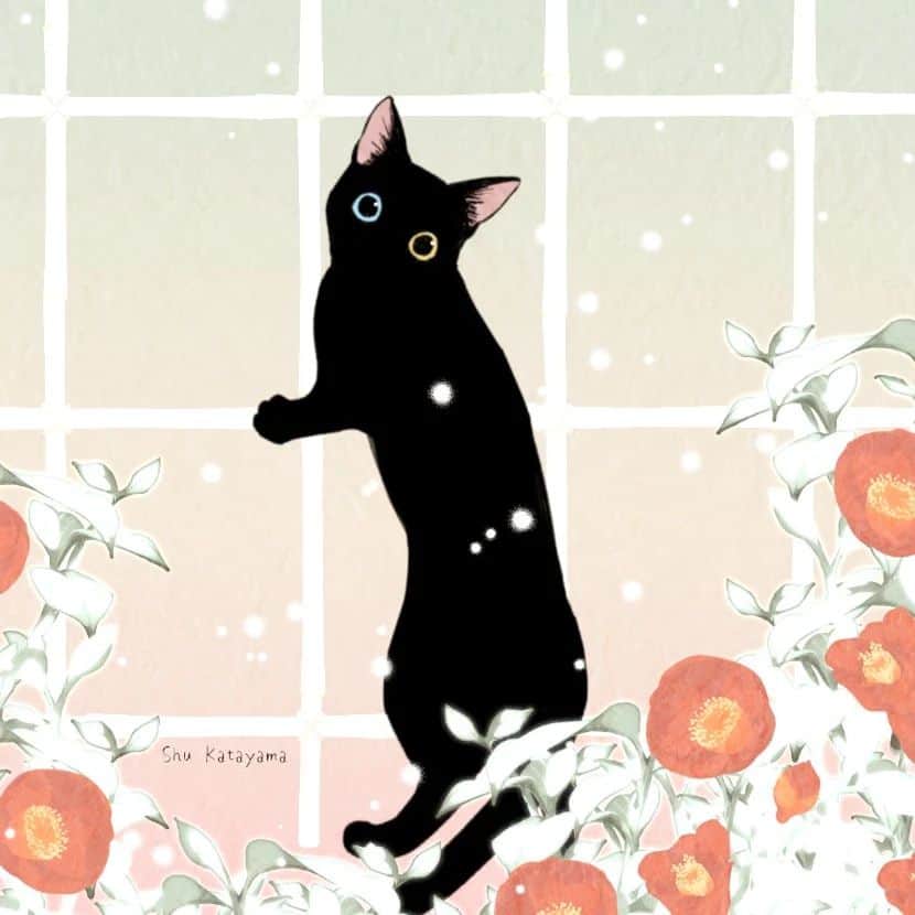片山愁のインスタグラム：「#ねこ #ねこいらすと」