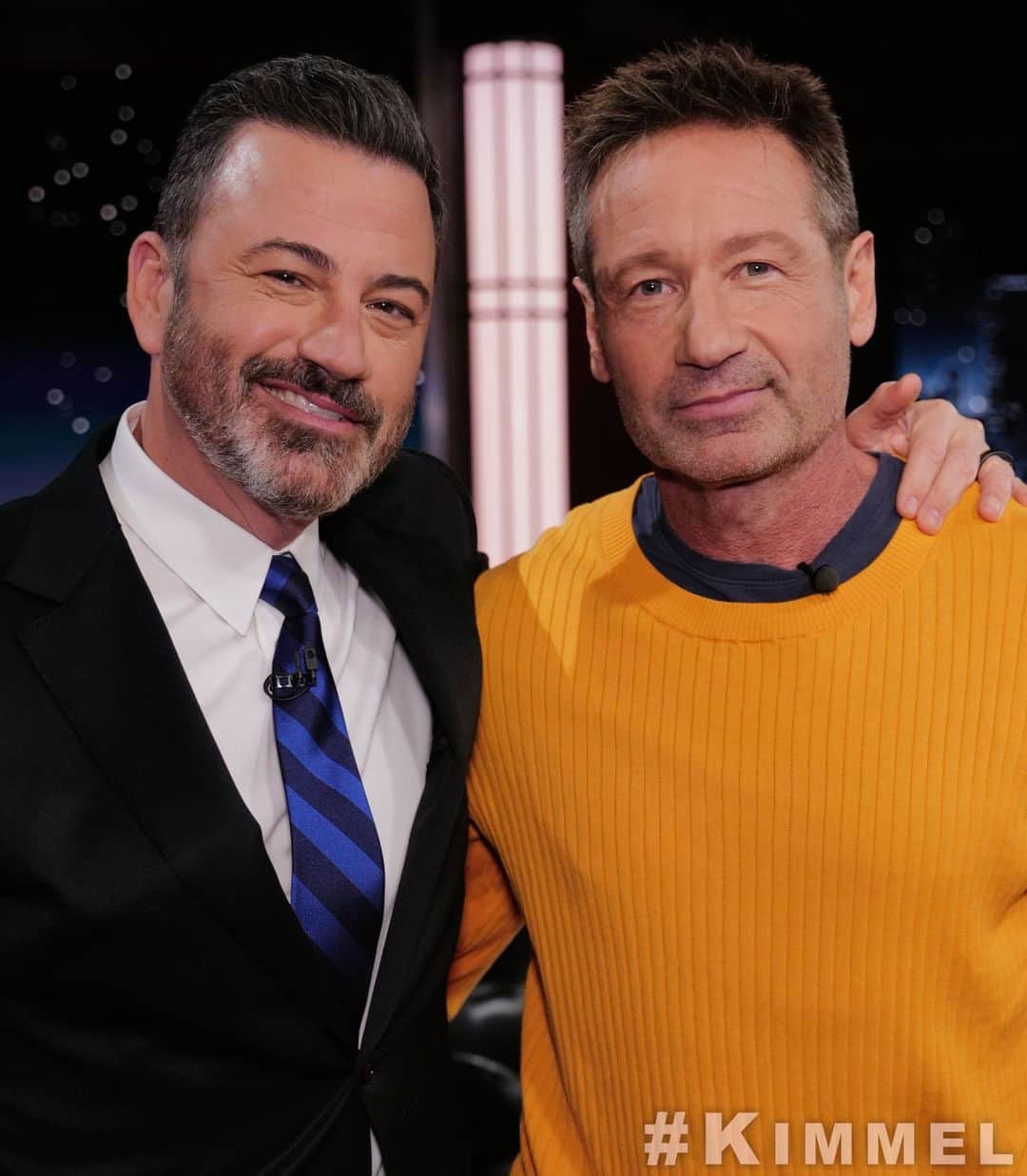 デイヴィッド・ドゥカヴニーのインスタグラム：「@JimmyKimmel, look forward to seeing you in Kepler!  Thanks for having me @JimmyKimmelLive」