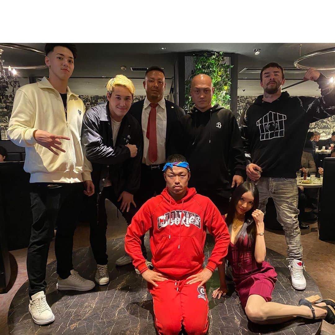西垣梓のインスタグラム：「#Usami Hide Meison #Sho Usami Patric #Philip kimura #Ryusei Hoshizawa #kazuhisa watanabe #fighttin #rizin #ufc #inoki #ganryujima」