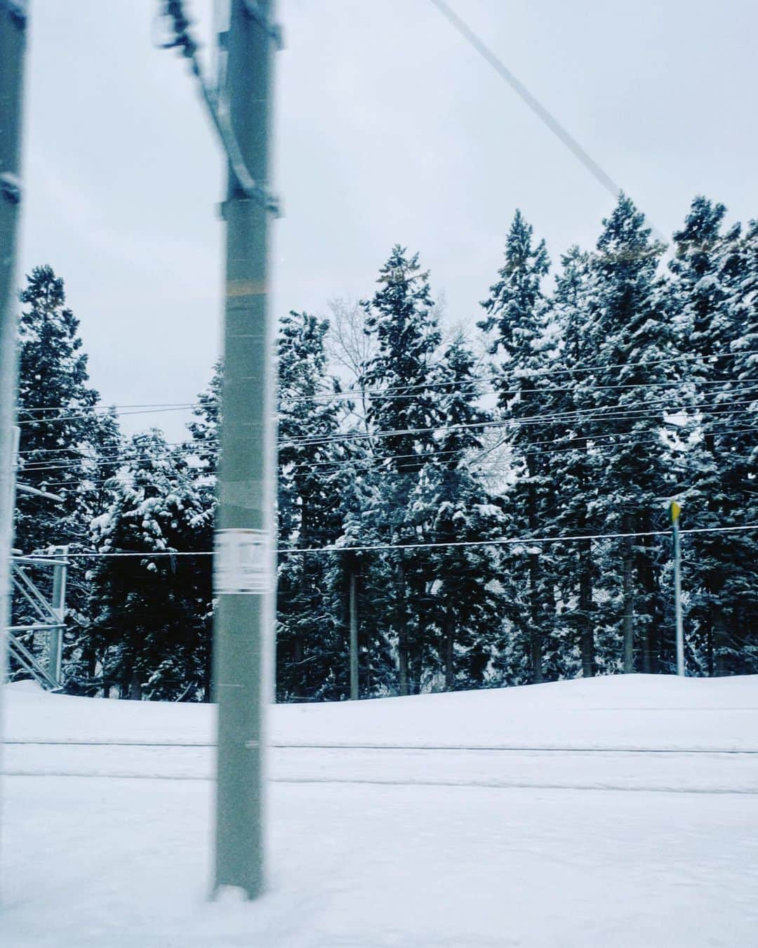 せとゆいかのインスタグラム：「山形からの帰り道の雪景色。 明日はツアー４本目、静岡です🤝」