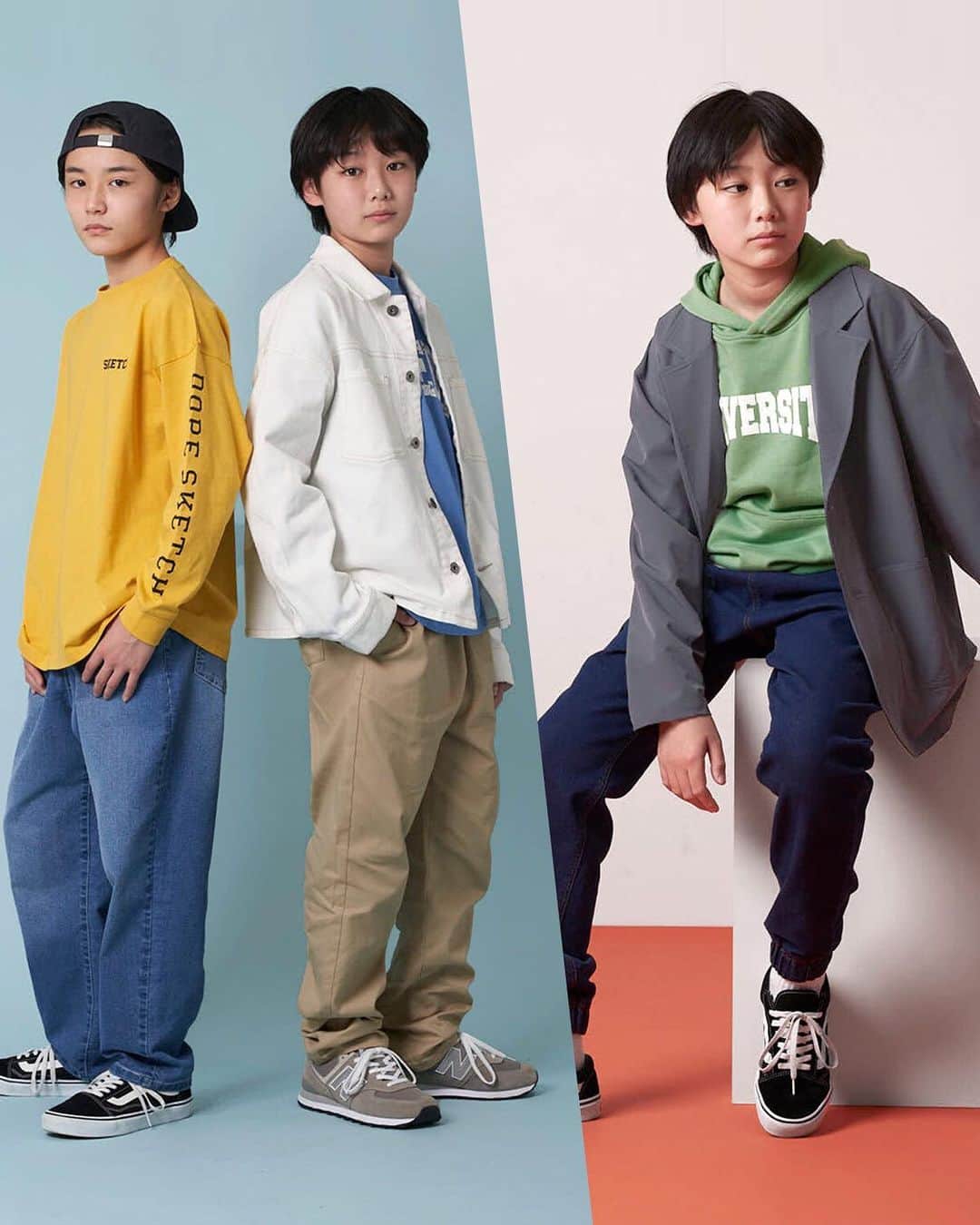 GLAZOSのインスタグラム：「✔️ GLAZOS 2023 SPRING LOOKBOOK ￣￣￣￣￣￣￣￣￣￣￣￣￣￣￣￣￣￣  2023 SPRING LOOKBOOK本日公開🔥  《クリーンカジュアル》＆《ストリート》に 程よくトレンドをミックスした 等身大のスタイル🚩  春のスタイル提案がたっぷりと詰まったページに🎧  スタイルページはプロフィールのURLから見れます☺️ 是非チェックしてみて下さい！  #glazos #グラソス #中学生コーデ #小学生コーデ #新作アイテム #お洒落さんと繋がりたい #男の子ママ #子ども服 #子供服通販 #子ども服通販 #キッズコーデ #cityboy #cityboyootd #ootd #ootdstyle #ストリート #ストリート男子 #セットアップ #springfashion #トレンド #ジャケットコーデ  #春服 #春コーデ#zozotown #zozo #ファッション好き #服好き #シンプルが好き #Tシャツ」