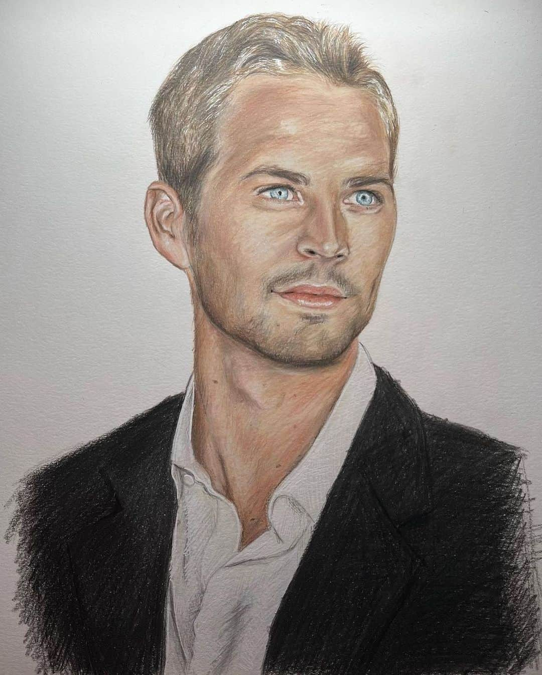 ポール・ウォーカーのインスタグラム：「Wonderful color portrait from @madebythea of Sweden! 🎨 #PaulWalkerArt #FanArtFriday  #TeamPW」