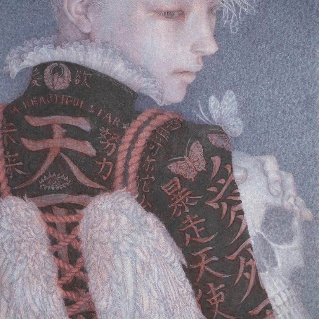 後藤温子さんのインスタグラム写真 - (後藤温子Instagram)「WIP😇  #watercolor on cotton cloth」1月28日 1時40分 - gotsukooo