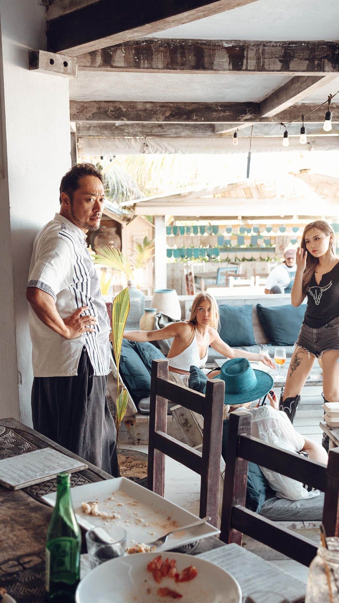 立花亜野芽のインスタグラム：「I am really happy to have met such cool friends.  And we will continue to challenge the world🌐🕊最高にカッコいい仲間たちに出会えて、本当に嬉しい🥹🫶そしてこれから、更に世界に向けて挑戦していくので、みなさま！サポートよろしくお願いしますっ 🤙🤍  📍@casabaseresorts   #Mexico #tulum #Maya #海賊の溜まり場 #casabaseresorts」
