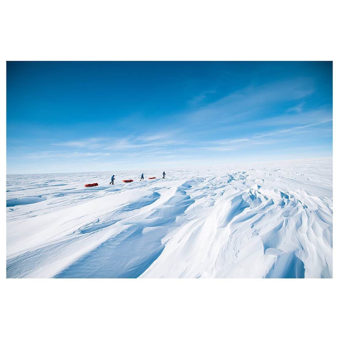 マイケル・ドーソンさんのインスタグラム写真 - (マイケル・ドーソンInstagram)「Here are a couple of snaps from the journey from the Ronne Ice Shelf up to the Plateau. These are from the middle of the trip (around day 26) ➡️➡️➡️  What always blew me away was the scale of this place. The isolation. There are endless wide open spaces, the snow and ice goes forever in all directions.   No trees 🌲  No buildings 🏡  No people 👨  No animals 🦅  No roads 🚗  No signs of life (except Thiels and the Pole)   Nothing really, except what Antarctica has looked like forever. Pretty humbling to stand there in the middle of it all.   #antarctica」1月28日 17時00分 - mrmikedawson