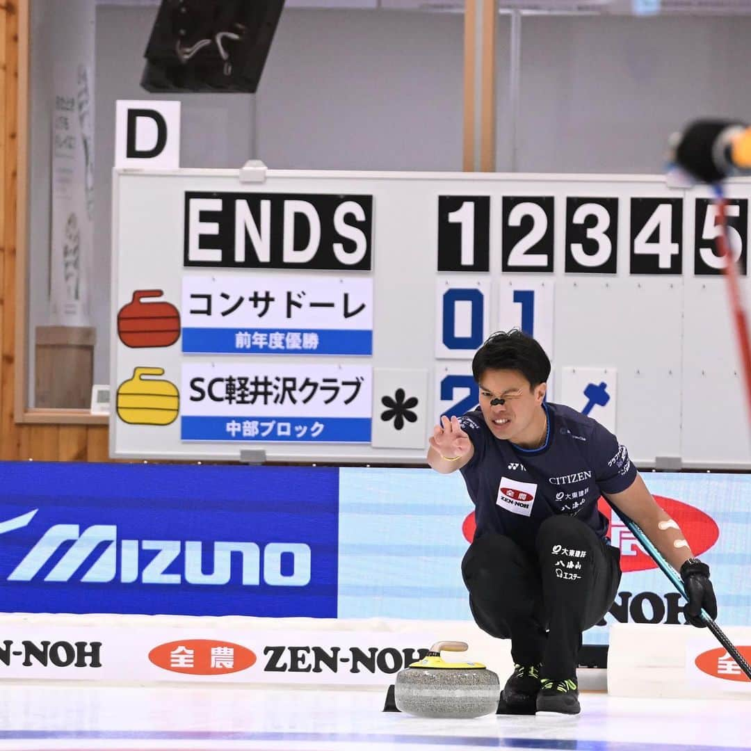 山口剛史のインスタグラム：「さぁ始まります！  カーリング日本選手権🥌 今に全力でいただきます🔥  ファイヤー🔥🔥🔥  📷:JCA  #カーリング #SC軽井沢クラブ #日本選手権 #JCC2023」