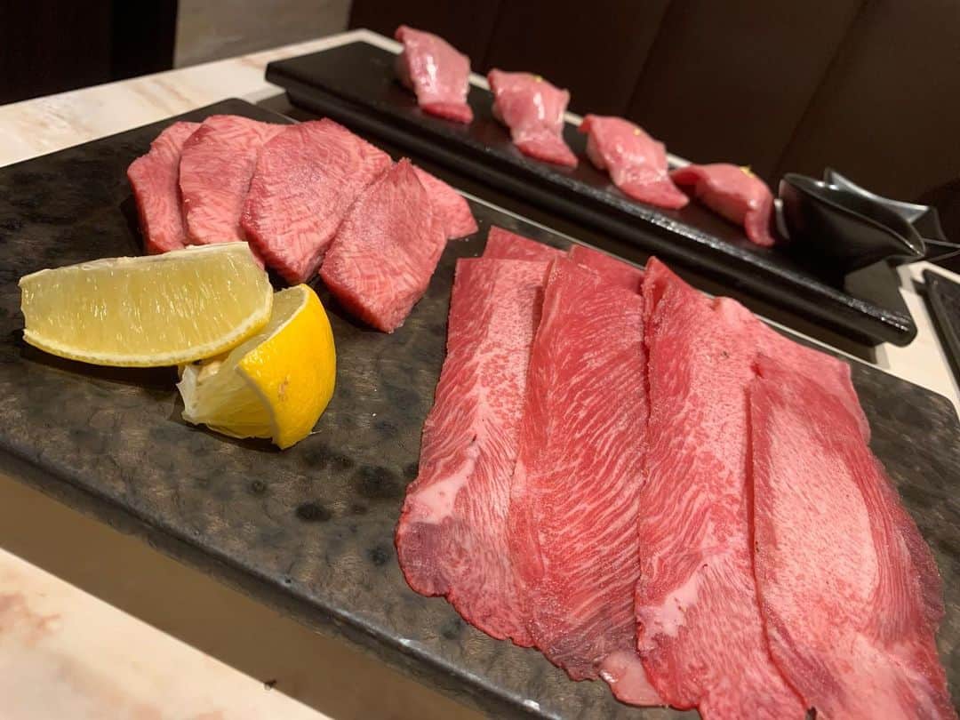 戸田めぐみのインスタグラム：「タン塩とポテサラ。超うまかったです。 毎日焼肉でもいい。毎日焼肉がいい。  #焼肉 #ポテサラ  #タン塩 #タン塩大好き  #タン塩最高」
