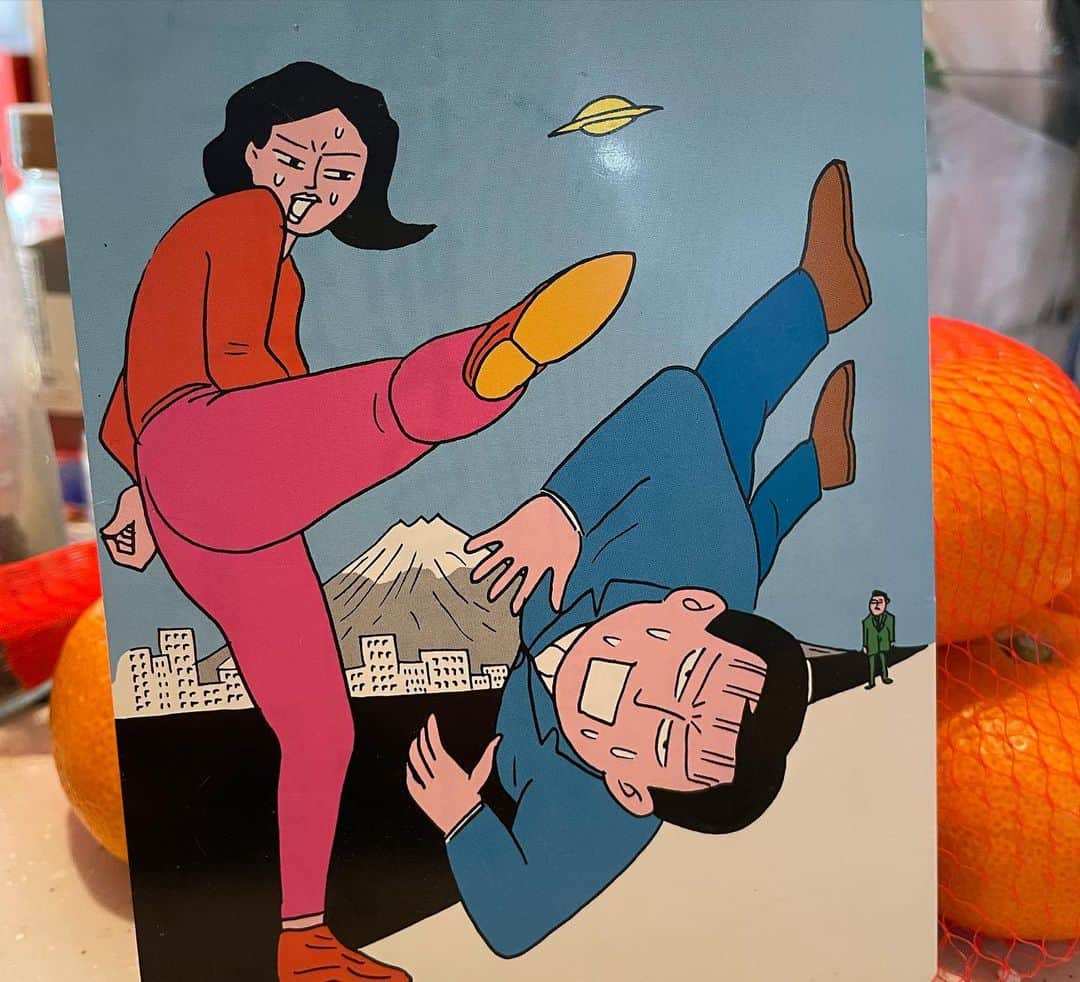 しまおまほさんのインスタグラム写真 - (しまおまほInstagram)「ビリケン商会の三原さん @hiromotomihara がART WAD'SのDMをアップしていて（1/18）ウチにもあるなと出してきたら、同じ年のものだった。書いて出さないままの手紙が山ほどある。これもそう。海外のペンパルへの葉書。内容がはちゃめちゃ。16歳だった。」1月29日 0時01分 - mahomahowar