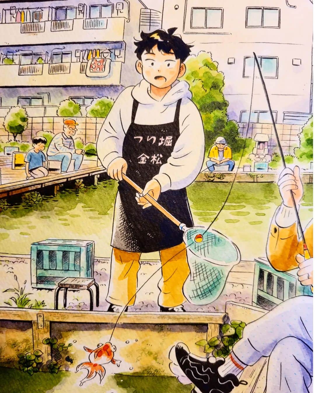 真造圭伍のインスタグラム：「ひらやすみ5集の表紙描きました。3月末発売予定！」