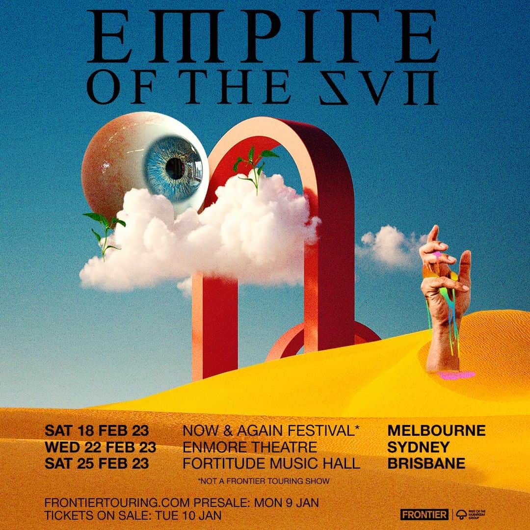 エンパイア・オブ・ザ・サンのインスタグラム：「Empyreans, it’s time. see you in Australia this February. Tickets on sale January 10, link in bio.」