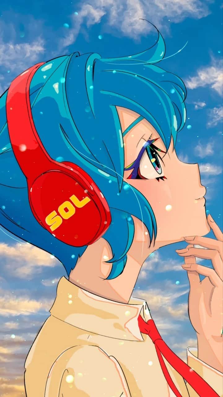 ZOEのインスタグラム：「WHITE JAMの「Love Song を止めて (feat. 堂村璃羽)」をイメージして描きました🎧  本当に良い曲なんで、まだ知らない人はぜひ聴いてみてください！」