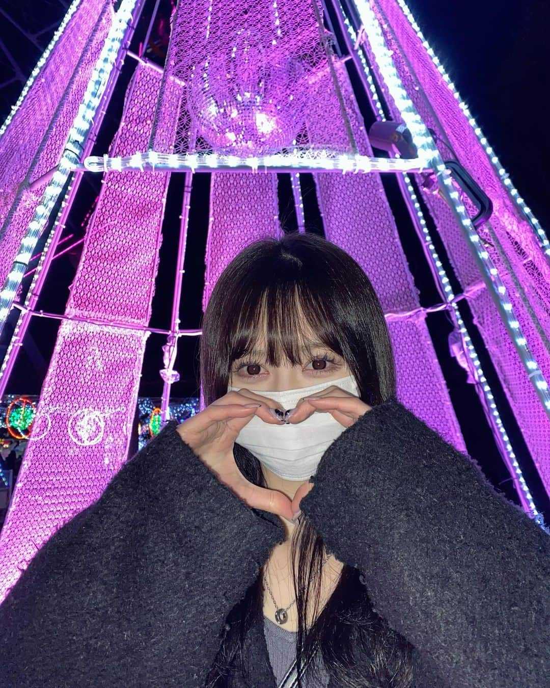 山本望叶のインスタグラム：「#ときわ公園 #イルミネーション」