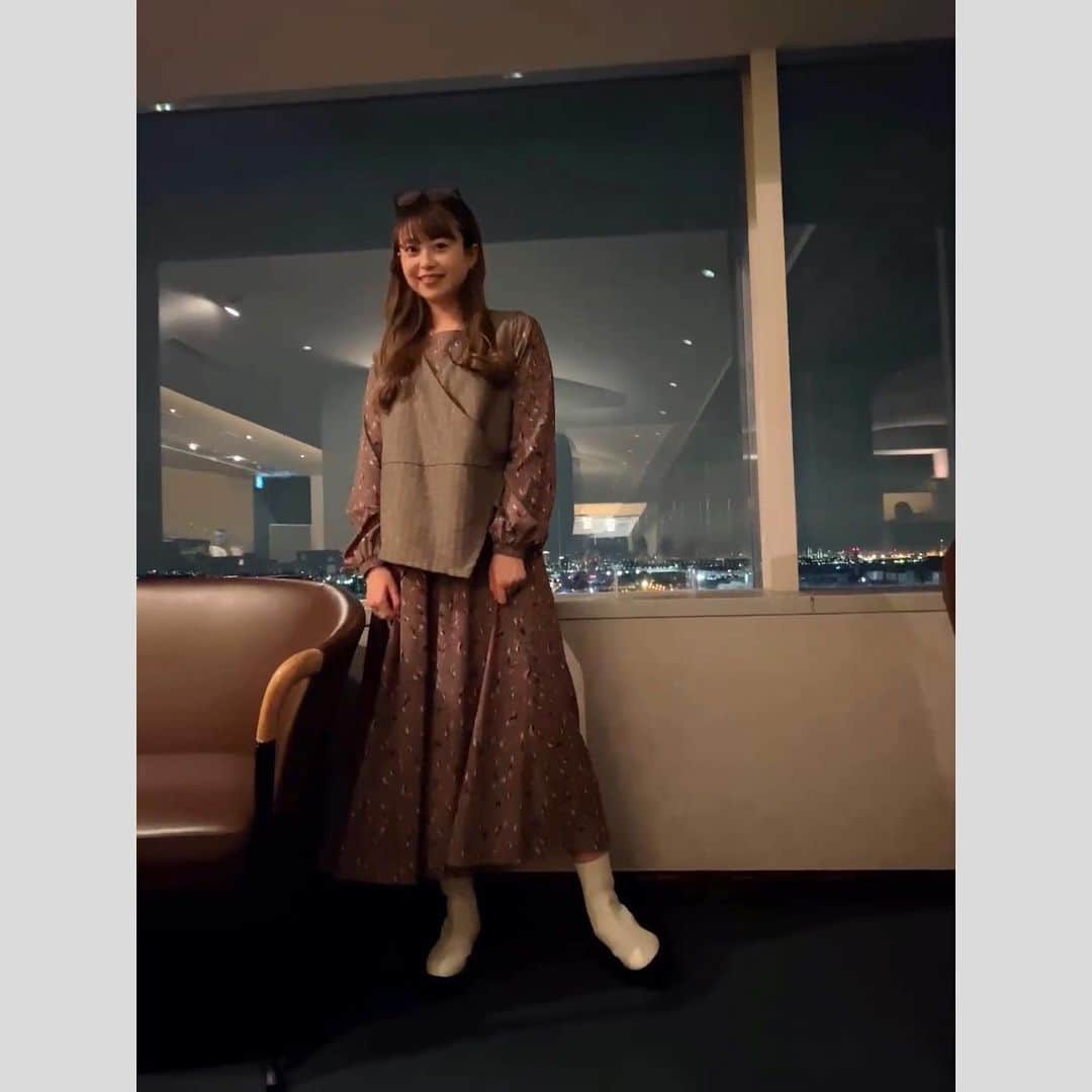 望月瑠菜さんのインスタグラム写真 - (望月瑠菜Instagram)「お正月に過ごす家族 ラストDAYは鉄板焼きへ 連れていってもらいました！  久々ワンピース着たから 載せておく。夜だから少しブレてるけど許して🤔🙇‍♀️」1月6日 21時20分 - runa_morikawa