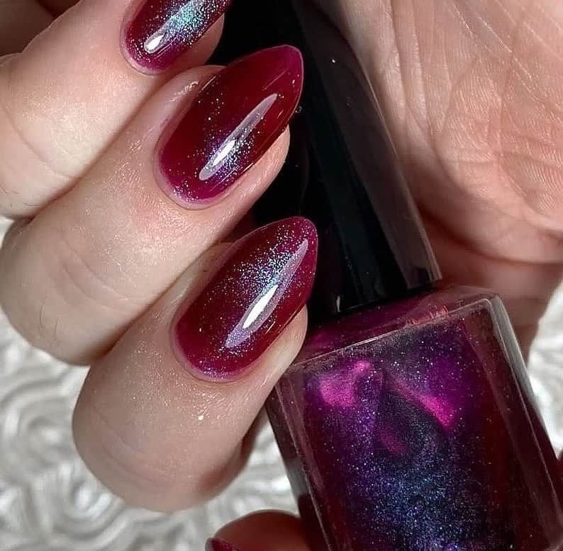 Nail Designsさんのインスタグラム写真 - (Nail DesignsInstagram)「Check out @dewnailpolish Jan contribution to @polishpickup shop!! . Sales Date: Jan 6th-9th . Theme: Greek Mythology  . Polish Name: Fountain of Youth  . A burgundy polish with color shifting magnetic pigment. Shifts from green-purple-blue . Price: $12.50 . Product Size: 10mL . Available: 150」1月7日 10時24分 - nailartfeature