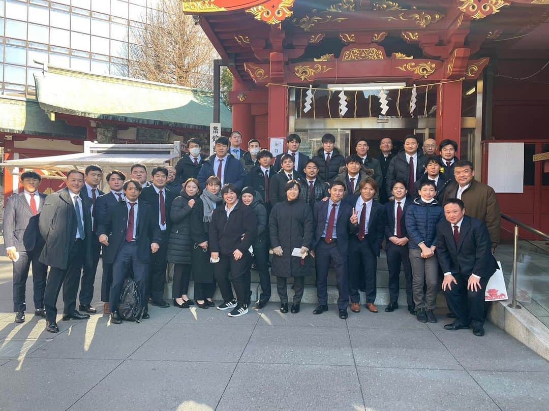 吉田秀彦のインスタグラム：「必勝祈願をしに神田明神に行って来ました！  #パーク２４柔道部  #必勝祈願  #神田明神」
