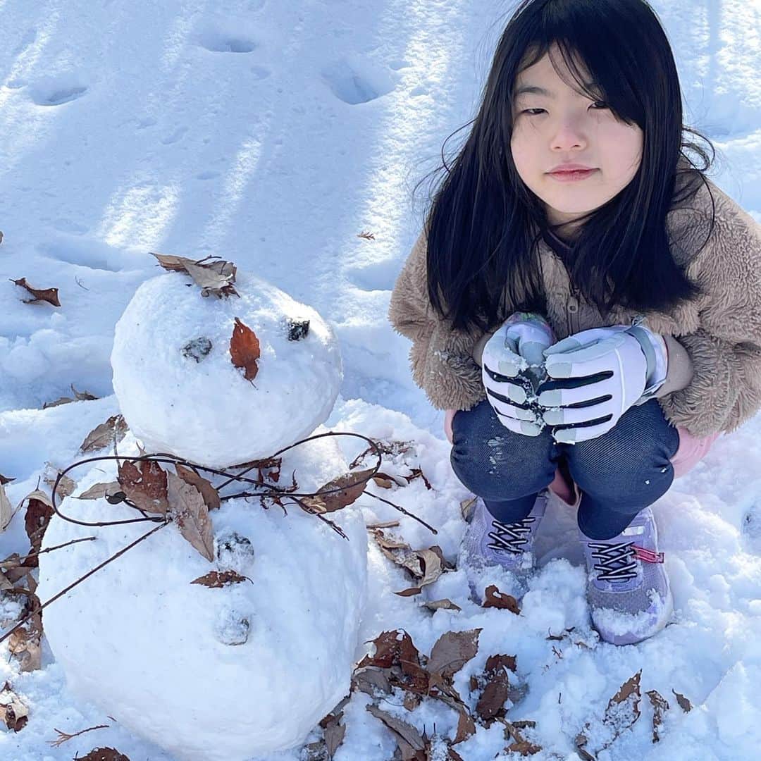 Kids Of Ninjaのインスタグラム：「氷点下の中、雪だるま作りました☃️  #冬休み #冬休みの過ごし方 #雪だるま製作」