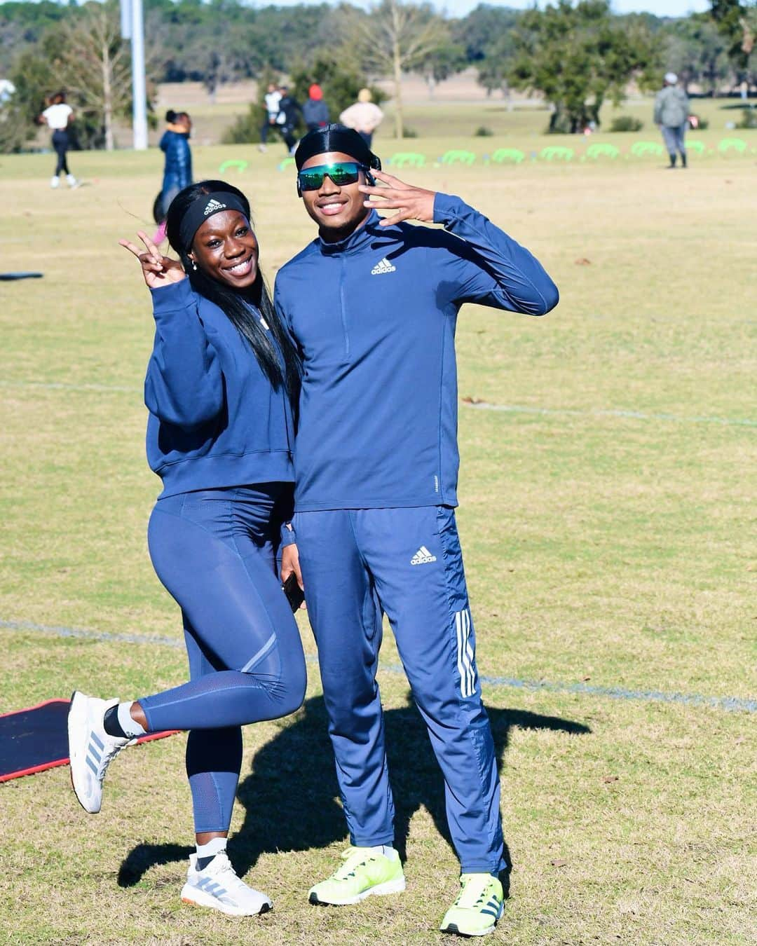 Kristal AWUAHさんのインスタグラム写真 - (Kristal AWUAHInstagram)「Sunny skies good vibes 🙌🏾 • • On Fridays we wear blue 😎 #training #adidas」1月8日 4時53分 - kristalawuah