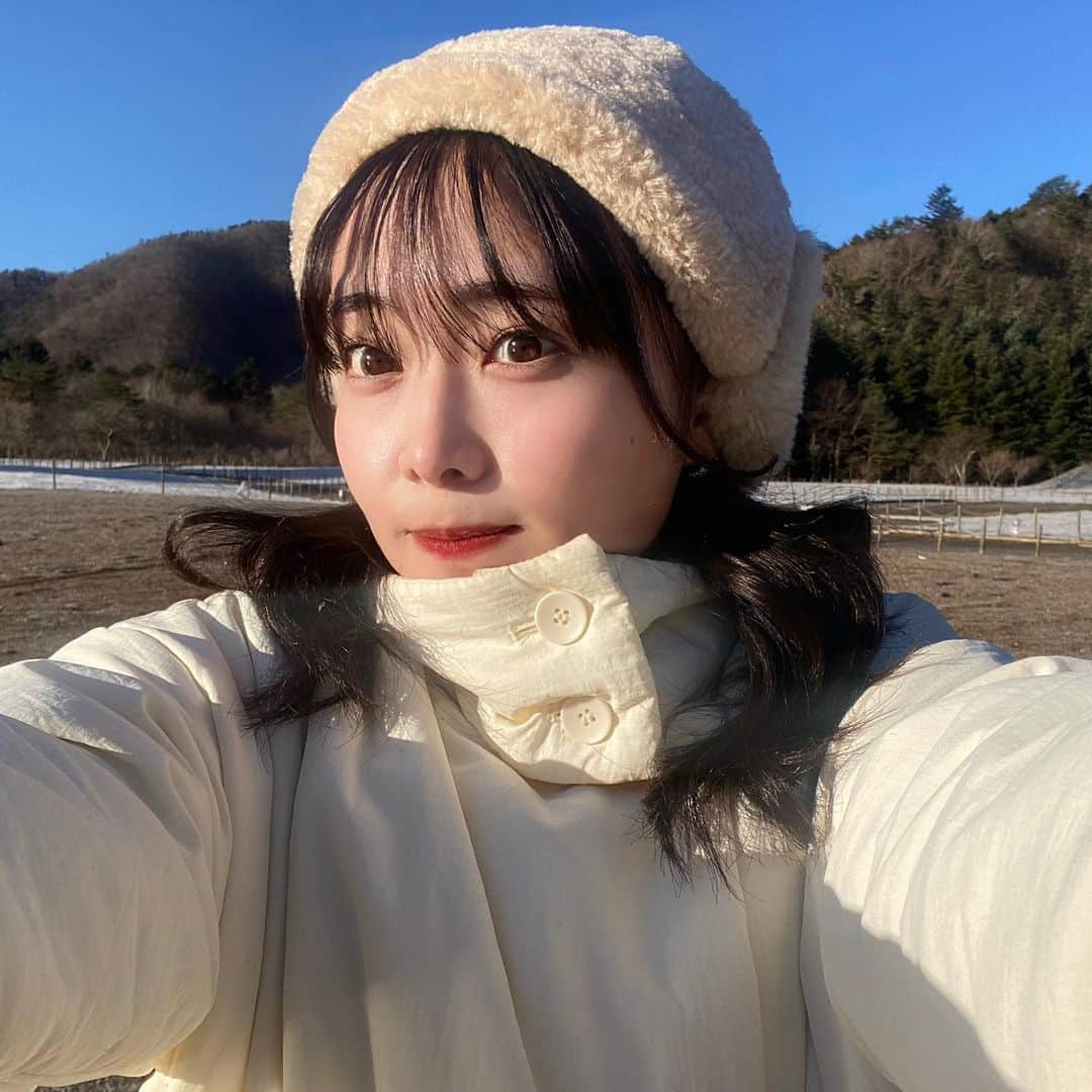 金山奈々絵のインスタグラム：「家族と年始にダイアモンド富士見に行った〜 眩しかった！！！」