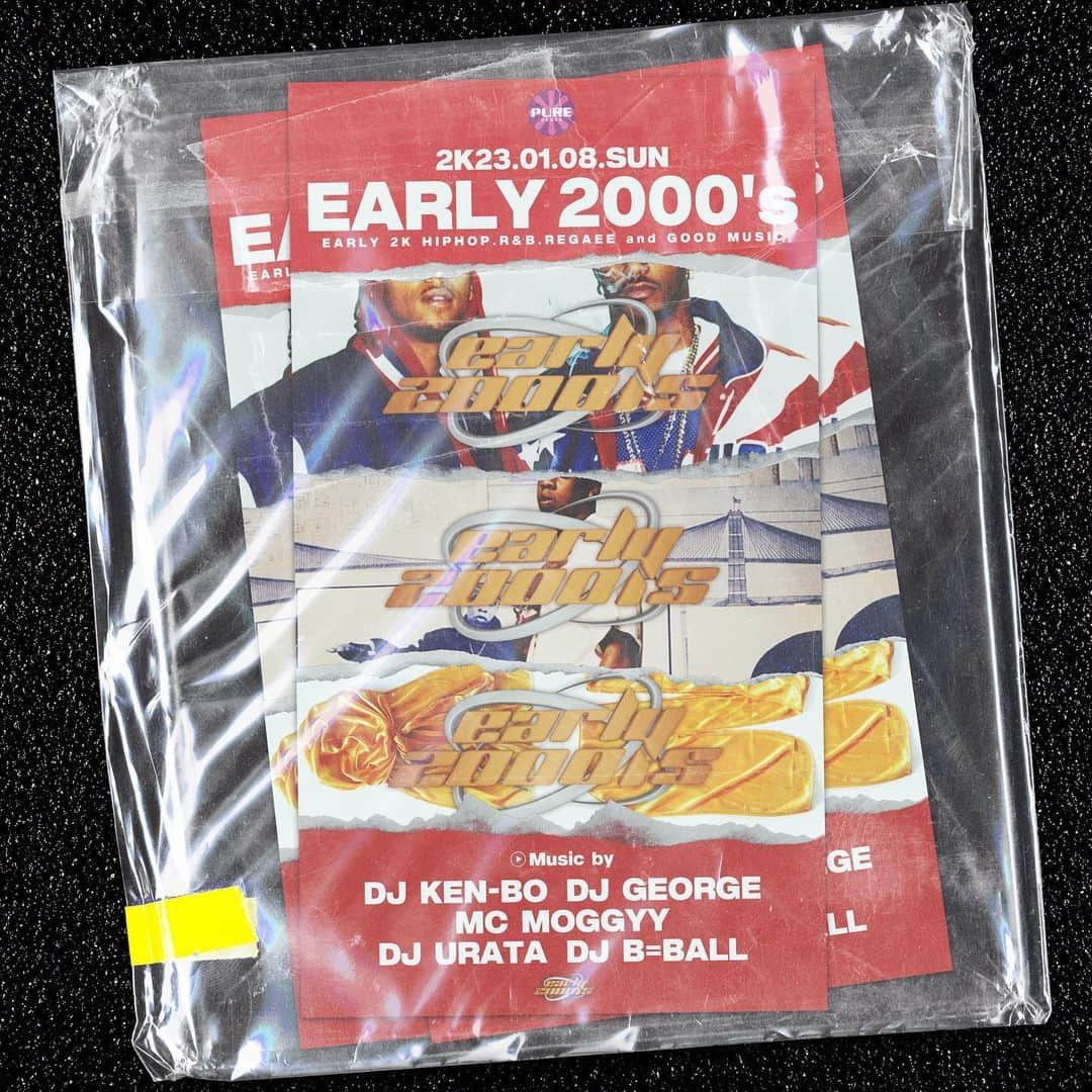 DJ B=BALLのインスタグラム：「TONIGHT！ EARLY2000'S @pure_osaka  wit @dj_ken_bo @djgeorge69 @mc_moggyy @djurata   That's Hip-Hop🔥  いよいよ今夜！年1回なので今日を逃すと来年です⚠️是非遊びに来て下さいー」