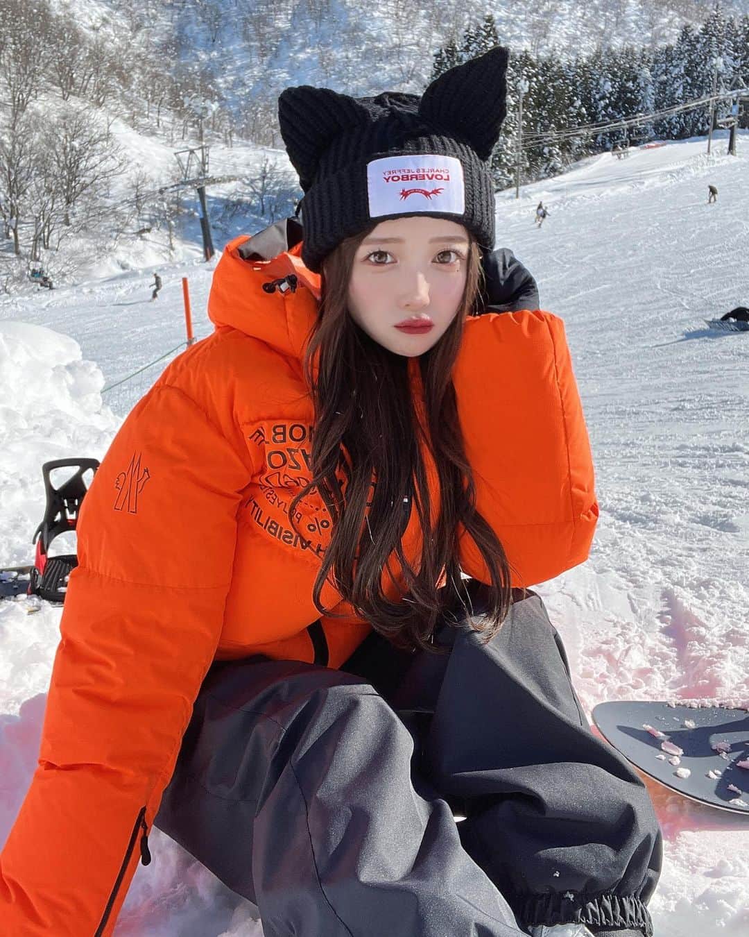 ふくれなのインスタグラム：「スノボ行ってきた⛄️ 仲良い謎メン✌🏻」