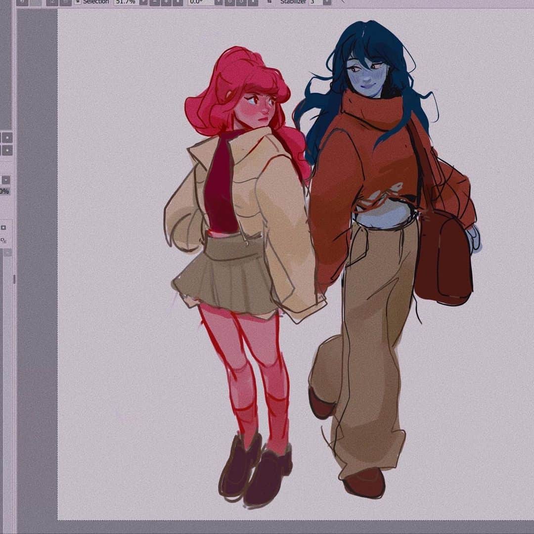 Laura Brouwersのインスタグラム：「gfs… i love bubbline idk why i havent drawn them as much.. should i finish this?  ALSO INCREDIBLY EXCITED TO SAY i will be traveling to Dublin, Ireland 🇮🇪 next week for @megaconlive ✨ Please let me know anything I shouldn’t miss the opportunity to try while I’m there for the first time!」