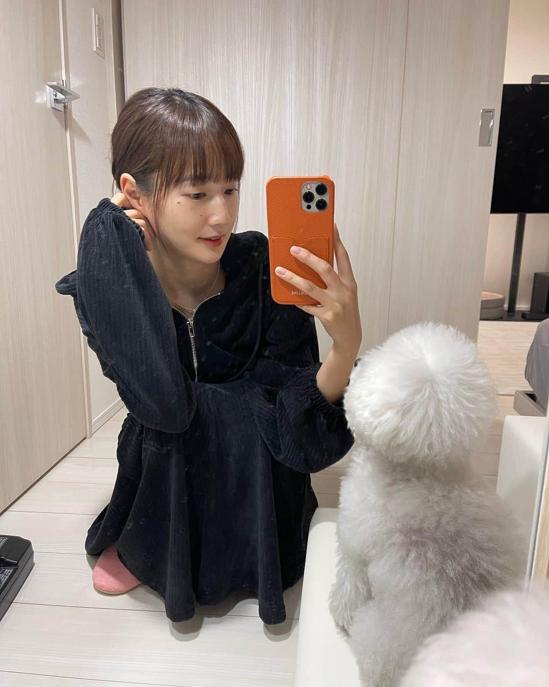 高嶋香帆のインスタグラム：「らぶらぶ🫶🐶」