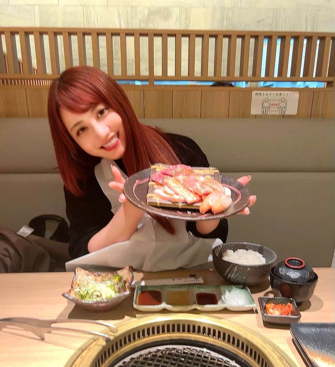 吉村遙のインスタグラム：「胃袋は完全復活💪やっきにく🥩 #マークイズ福岡ももち#西新初喜#焼肉ランチ#初喜ランチ」