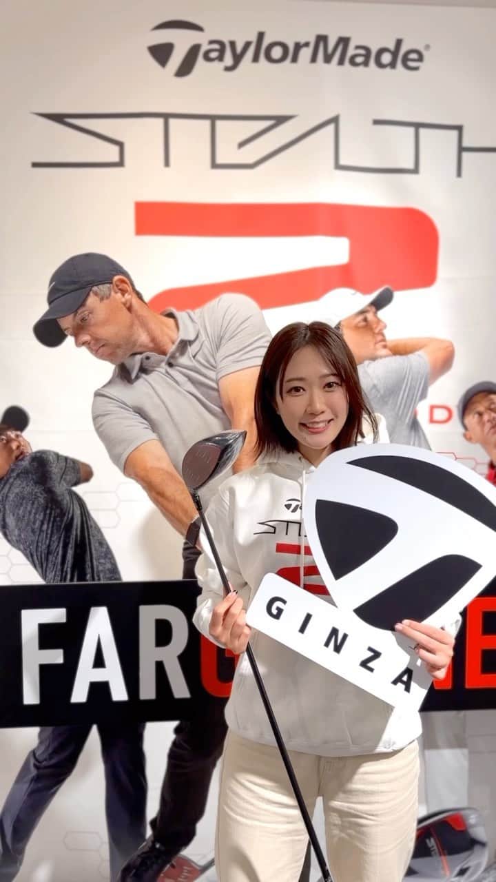 のインスタグラム：「あのステルスが進化しました！！ 【STEALTH2】🔥 3タイプあって、どんなゴルファーにもピッタリ合うようなラインナップ！ 試打させて頂いたんですが スライス多めの私にはステルス2HDがぴったりで しっかり掴まってくれました🥹 打音も最高でした💥 練習したくなるクラブって最高です。  発売は2月17日なのでもう少し先ですが 一足早くテーラーメイド銀座店で試打できるので ぜひ行ってみてください🥺 行かないと後悔する😎  #stealth2  #fargiveness  #taylormade  #taylormadegolf #ステルス #テーラーメイド #新作 #テーラーメイド銀座」