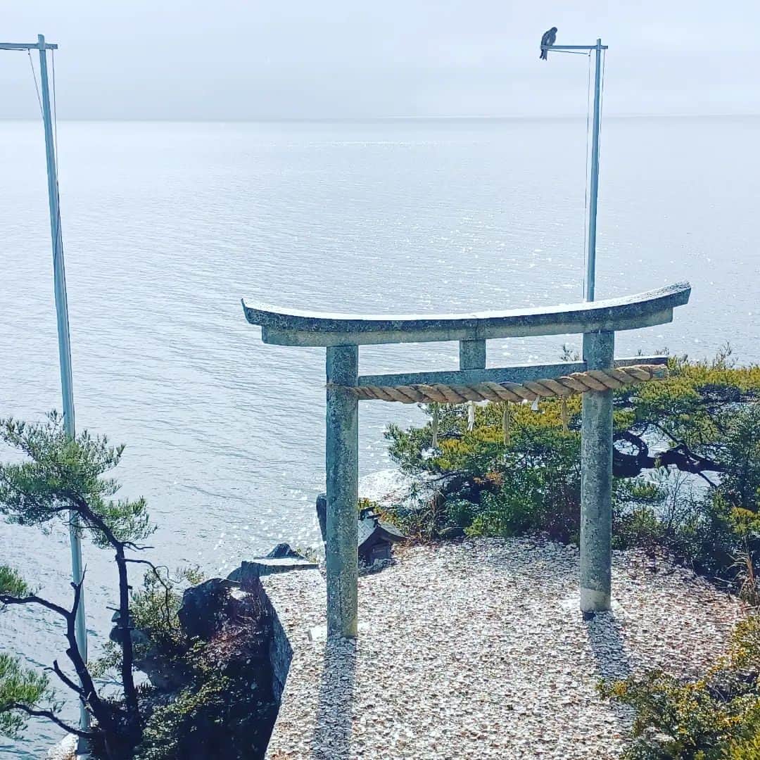 須藤美樹さんのインスタグラム写真 - (須藤美樹Instagram)「1月3日は滋賀県の竹生島に初詣に行ってきました⛩️  なんとこの日を逃すと3月まで船が出ないとのことでした⛴️  大阪は晴れてたんですが滋賀県入ったら雨やみぞれでとっても寒くて☃️ギリギリの天候‼️  午後便は欠航でした‼️  だけど、竹生島に着いたら雨なのに晴れてて、すがすがしくて久しぶりの宮司さんにも挨拶出来てよかったです♥️  コロナ前は毎年行っててとっても大切な場所でした🐲  ここで奉納演舞のお願いを宮司さんに伝えて、今年こそは出来たらいいねと☺️  初詣だけど、こんな人のいない神社はあまりないんじゃないかな、型で祈るのではなく、心で祈る🛐草、木、水、命の鼓動を感じた竹生島♥️  いつもありがとう❤️  なんやかんや毎年滋賀県にいる私💕琵琶湖は神秘的だ☺️  帰りはダブルレインボーがさよならしてくれました🌈  最幸な新年でした😆🍀  #滋賀県 #竹生島 #弁財天 #虹 #ダブルレインボー #奉納 #演舞 #感謝 #ありがとう #命 #祈り」1月11日 23時03分 - odorukaiunshi