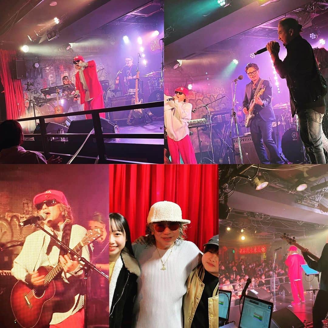 m.c.A・Tのインスタグラム：「2023のライブ初めは Saigo presents Contact ZERO でした！ KEN、星野裕矢、KiSHAさんのボーカル陣、自慢のバンドメンバー、素晴らしいスタッフさん、そしてSaigoの曲によって素晴らしいライブになりました。 渋谷近未来会館というライブハウスでの環境も珍しく、若い頃のライブを思い出したりしました。  今年もライブ、頑張っちゃおう！ ありがとうございました😊」