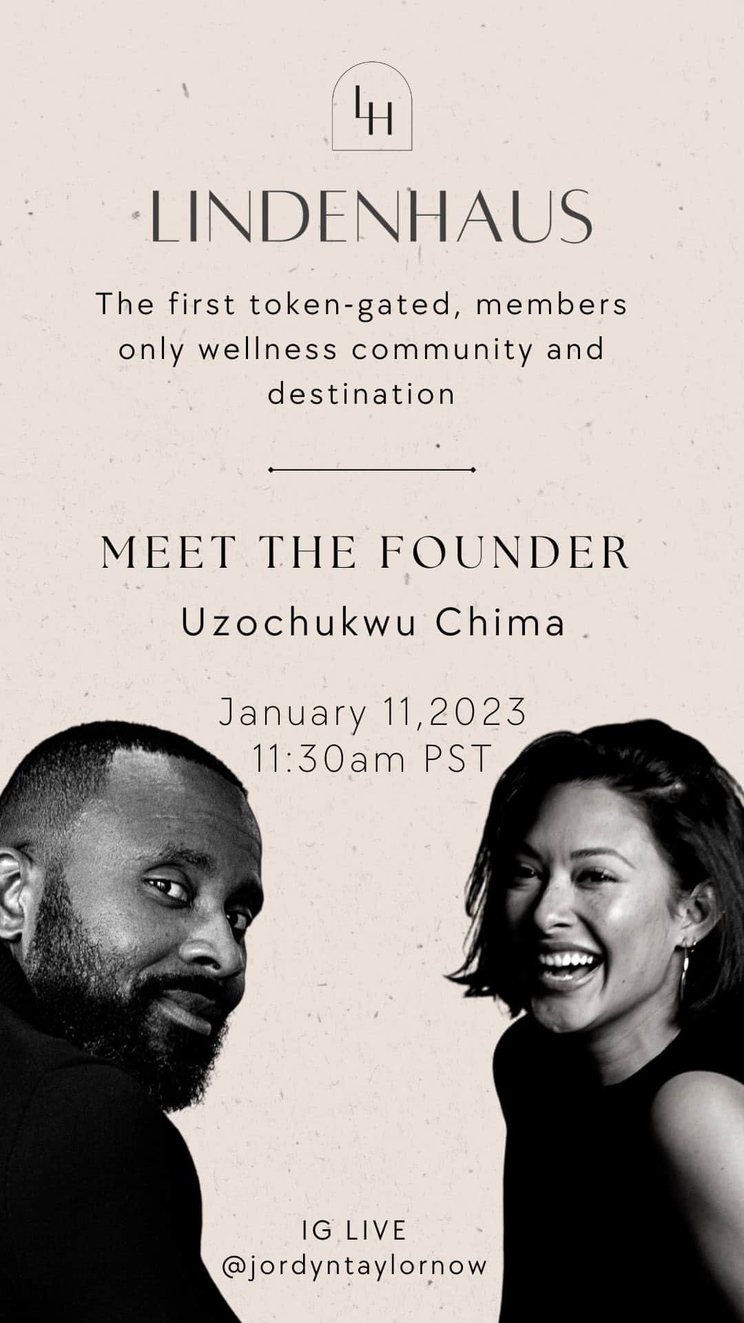 のインスタグラム：「@lindenhaus.co is the first token-gated members only social wellness club …. and it is so badass!!!!   Our founding member application is now open. DM to talk about being referred in!!   Thank you so much for your time, your efforts and your vision @uzochukwuchima」