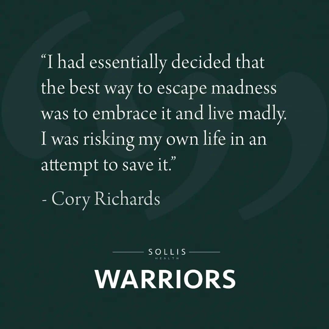 Cory Richardsさんのインスタグラム写真 - (Cory RichardsInstagram)「Instagram vs. reality? This platform is filled with content showcasing only the best of our lives. @SollisHealth #sollishealthwarriors campaign peels it back, and I'm grateful. Curation fuels escapism and a relentless need to be different... better...than we are. We all want to improve, and that shows us one of the fundamental beauties of the human condition. But real change comes from radical acceptance of who we are now. And rarely do we expose the struggles we face alone.   I opened up to Sollis about my experience with mental health. I am excited to stand next to the other Sollis Health Warriors to create a space for honest conversations about invisible and chronic illnesses. Read more about my journey in my stories and link in bio.」1月12日 7時04分 - coryrichards