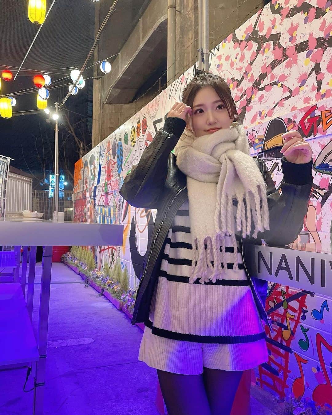 のインスタグラム：「. . こないだのコーデ❤️ . . . ボーダーのニットと ニットパンツは @grl_official  のん✌🏻✨ . . . これでえべっさん行ったけど 裏起毛タイツにロングブーツで 割と寒さ大丈夫だった🫡💓 . . . #グレイル #grl #プチプラコーデ #いっちゃん #関西 #関西モデル  #関西フリーモデル #フリーモデル　 #ブライダルモデル #ウェディングモデル #着物モデル #フリーランスモデル #看護師 #ナース #nurse」