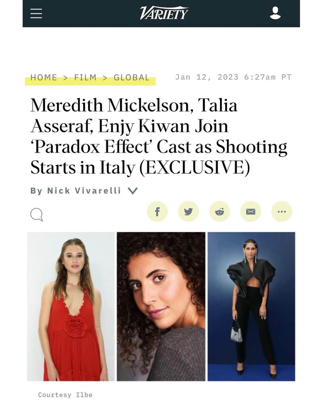 MEREDITH MICKELSONのインスタグラム：「beyond over the moon to work with the incredible director / producers of this film @scottweintrob  @andreaiervolinoproducer @ladymonikabacardi  & Cast- Harvey Keitel, @olgakurylenkoofficial @olivertrevena @enjykiwan @taliaasseraf & rest of cast / crew & Writers Samuel Bartlett, Ferdinando Dell’Omo, and Andrea Iervolino !!!! 🥰❤️😍」