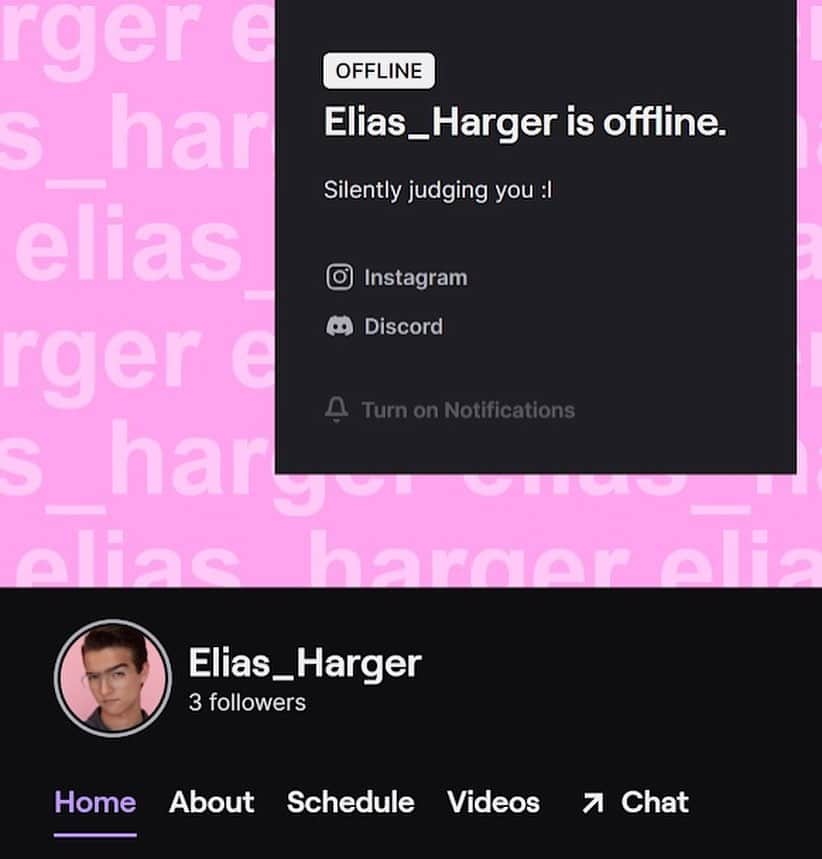 イライアス・ハーガーのインスタグラム：「Hey, I’m bored. You too?? Wow, great. I’m going to start streaming at twitch.tv/elias_harger (link in profile). Feel free to come check out my channel!!! I’m planning on streaming every Sunday around 5:00pm east coast time/ 2:00pm west coast time. Oh, and if you’re a mom following me on behalf of your kid… please let them know :)」