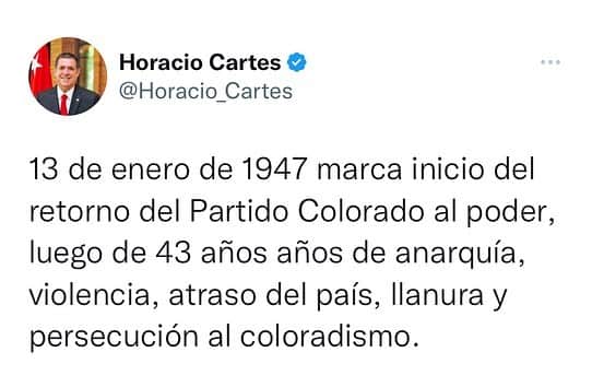 オラシオ・カルテスのインスタグラム：「¡Una fecha histórica para todos!🚩🇵🇾」