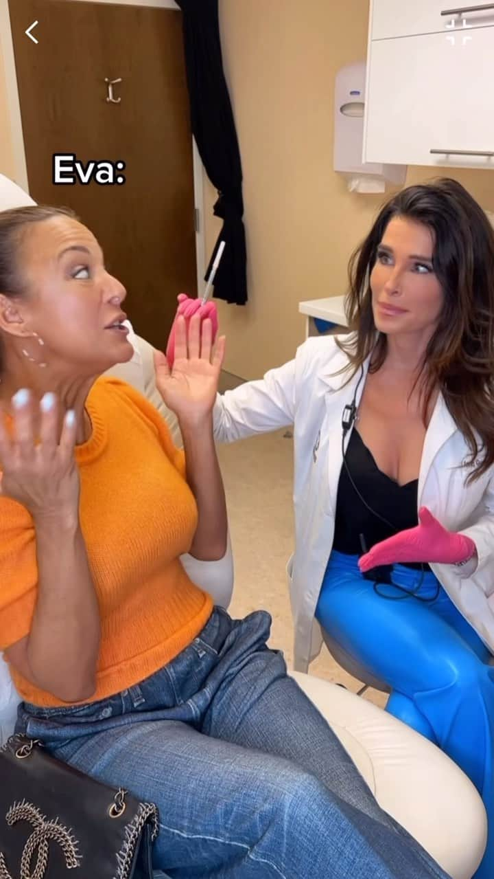 のインスタグラム：「I understand EXACTLY what you’re saying @evalarue 💕💕💕💕. I think I can handle all that! 💉 #wegotthis #igotyou #cosmeticconcerns #beautydoctor #evalarue #drannaguanche」